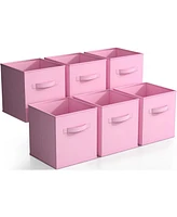 Sorbus 11 Inch 6 Pack Foldable Fabric Storage Cube Bins with Handles - for Organizing Pantry, Closet, Nursery, Playroom