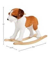 Happy Trails Plush Dog Rocking Horse