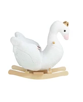 Happy Trails Swan Plush Rocking Horse