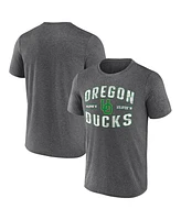 Fanatics Men's Heather Charcoal Oregon Ducks Iconic Want to Play T-Shirt