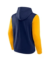 Logo Athletic Men's Navy Denver Nuggets Outline Colorblock Pullover Hoodie
