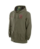 Nike Men's Olive Alabama Crimson Tide 2024 Military Appreciation Full-Snap Hoodie Jacket