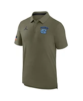 Jordan Men's Olive North Carolina Tar Heels 2024 Military Appreciation Tour Performance Polo