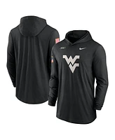 Nike Men's Black West Virginia Mountaineers 2024 Military Appreciation Performance Long Sleeve Hoodie T-Shirt