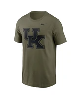 Nike Men's Olive Kentucky Wildcats 2024 Military Appreciation Tonal Logo Performance T-Shirt