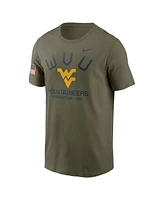 Nike Men's Olive West Virginia Mountaineers 2024 Military Appreciation Performance T-Shirt