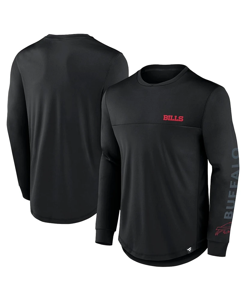 Fanatics Men's Black Buffalo Bills Blackout Long Sleeve T-Shirt