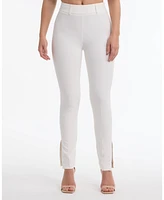 Bebe Women's High Waisted Slim Fit Pant with Side Slits