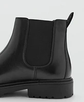 Mango Men's Track Sole Chelsea Leather Ankle Boots