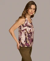 Donna Karan New York Women's Printed Scoop-Neck Tank Top