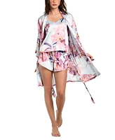 Midnight Bakery Women's Haven Floral Satin Wrap Robe