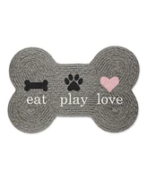 Bone Dry Pet Mat Shape Eat Play Love