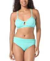 Coco Reef Womens Dynamic Keyhole Scoop Neck Bikini Top Impulse High Waist Bikini Bottoms