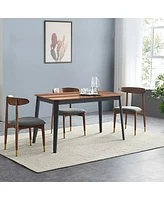 Gouun Mid Century Modern Rectangular Dining Room Table