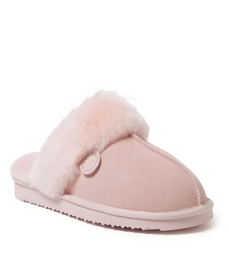 Dearfoams Fireside By Women's Sydney Genuine Shearling Scuff Slipper