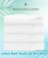 California Design Den Luxury Softest 100% Cotton 4-Pack Bath Towel Set