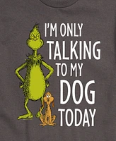 Airwaves Men's The Grinch Only Talking To My Dog Today People Short Sleeve Tee