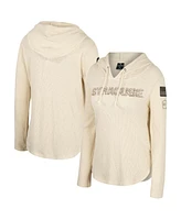 Colosseum Women's Cream Syracuse Orange Oht Military Appreciation Casey Raglan Long Sleeve Hoodie T-Shirt