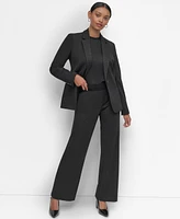 Dkny Women's Ponte Single-Button Notched-Lapel Blazer