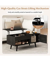 Gouun Lift Top Table with Storage and Hidden Compartment