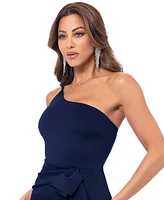 Xscape Women's One-Shoulder Scuba Sheath Gown