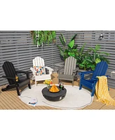 Gouun Foldable Weather Resistant Patio Chair with Built-in Cup Holder