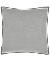 Ihi Home Meraki Cotton Velvet Border Pillow, 20"x 20"