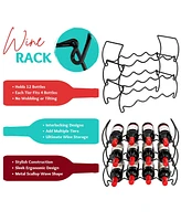 Sorbus 6-Tier Stackable Wine Rack - Perfect for Bar, Wine Cellar, Basement, Cabinet, Pantry, etc