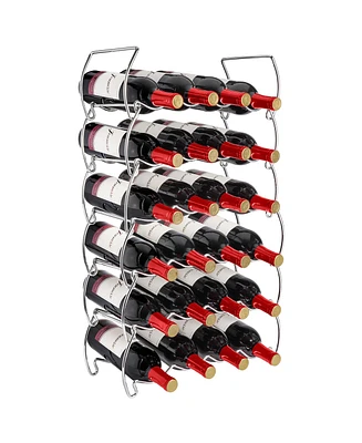Sorbus 6-Tier Stackable Wine Rack - Perfect for Bar, Wine Cellar, Basement, Cabinet, Pantry, etc - Hold 24 Bottles