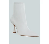 Farnak Pleather Pointed Toe Ankle Boots