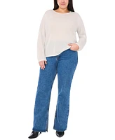 Vince Camuto Plus Crewneck Long-Sleeve Sweater, Exclusively at Macy's