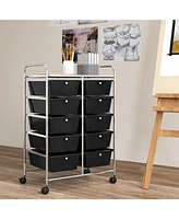 Gouun 10-Drawer Rolling Storage Cart