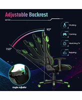 Gouun Gaming Chair Adjustable Swivel Computer with Dynamic Led Lights