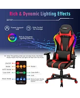 Gouun Gaming Chair Adjustable Swivel Computer Chair with Dynamic Led Lights