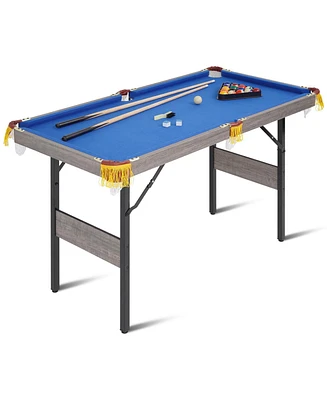 Inolait 48in Portable Folding Billiard Table for Kids and Adults, Indoor Pool Arcade Game Table