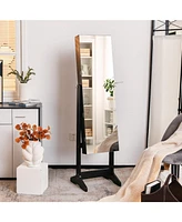 Gouun Freestanding Jewelry Cabinet with Full Length Hd Mirror