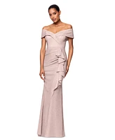 Xscape Petite Sweetheart-Neck Off-The-Shoulder Gown