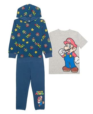 Mario Bros. Toddler & Little Boys Fleece, 3-Piece Set