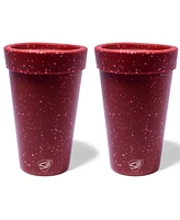 Silipint Coffee Tumbler 16oz: 2 pk - Red Speckled