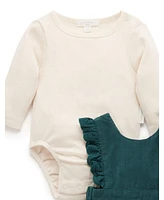 Purebaby Little Girls Corduroy Pinnie Set