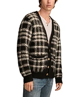 Lucky Brand Men's Classic-Fit Brushed Plaid Jacquard Cardigan