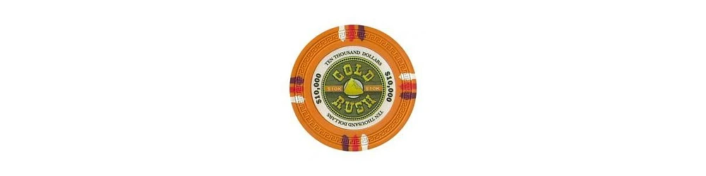 Slickblue Gold Rush Poker Chips 25-Pack - Clay Composite, Premium Quality