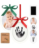 KeaBabies Bitsy Inkless Baby Hand and Footprint Kit, Two-sides Christmas Photo Ornaments, Personalized Keepsake Gifts