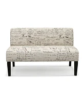 Gouun Living Room Wooden Leg Armless Loveseat Sofa
