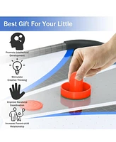 Inolait 34" Mini Tabletop Air Hockey Game with Electric Motor Fan, 2 Pushers and 2 Air Hockey Pucks