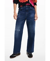 Desigual Women's Denim culotte pants