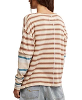 Free People Women's Nina Striped Long-Sleeve T-Shirt