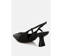 London Rag Danvers Kitten Heel Pointy Slingbacks