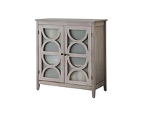 Kings Brand Furniture Folsom Wash Grey 2-Door Accent Cabinet