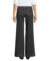 Lands' End Women's Recycled Denim High Rise Wide Leg Jeans